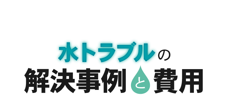 水トラブルの解決事例と費用